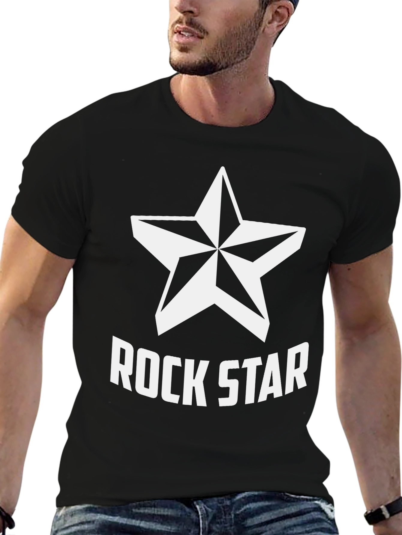 Rock Star Graphic Tee - Cool Black T-Shirt