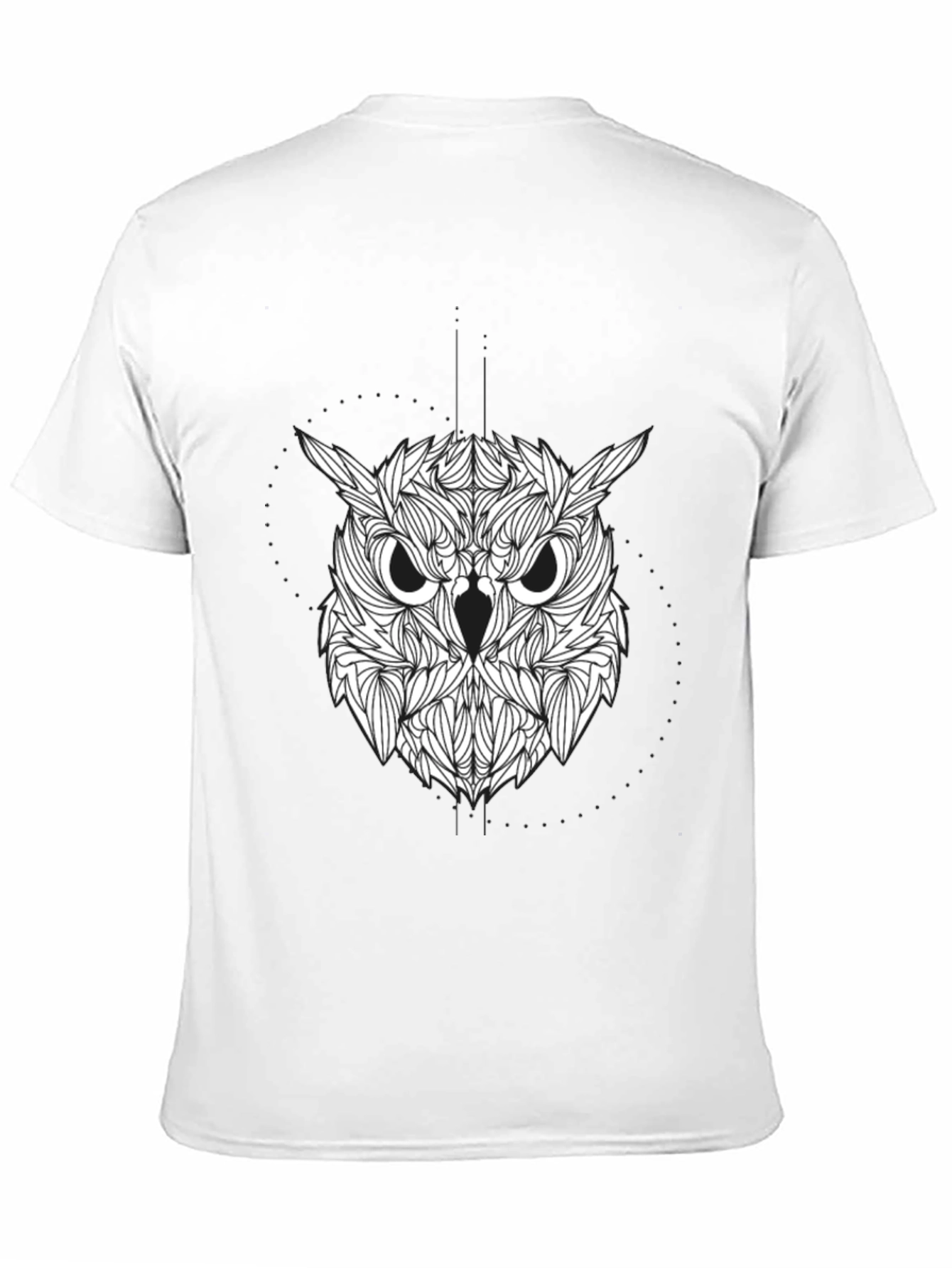 Owl Graphic Print Black Tee