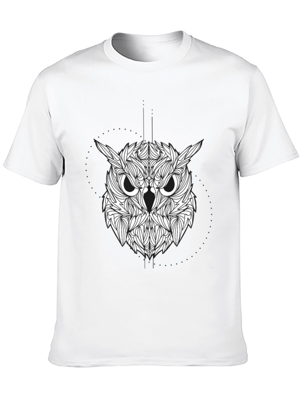 Owl Graphic Print Black Tee