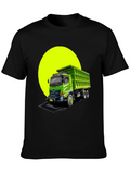 Dump Truck Graphic Tee - Black Cotton T-Shirt
