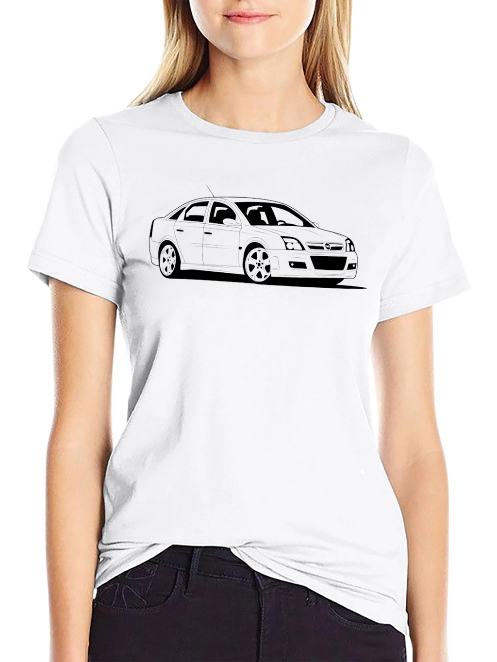 Car Outline Black T-Shirt