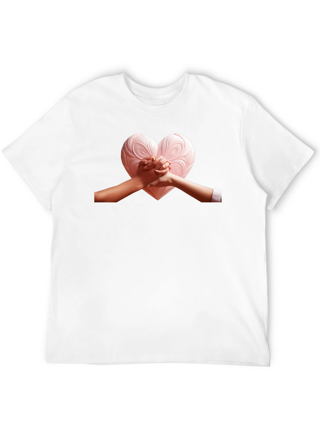 Heart Hands Graphic Tee - Stylish Black T-Shirt