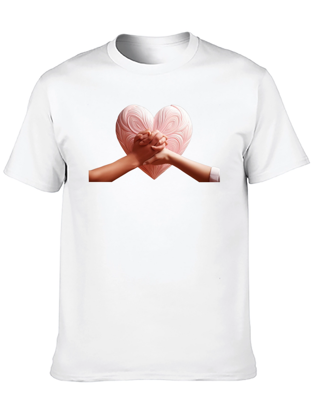 Heart Hands Graphic Tee - Stylish Black T-Shirt