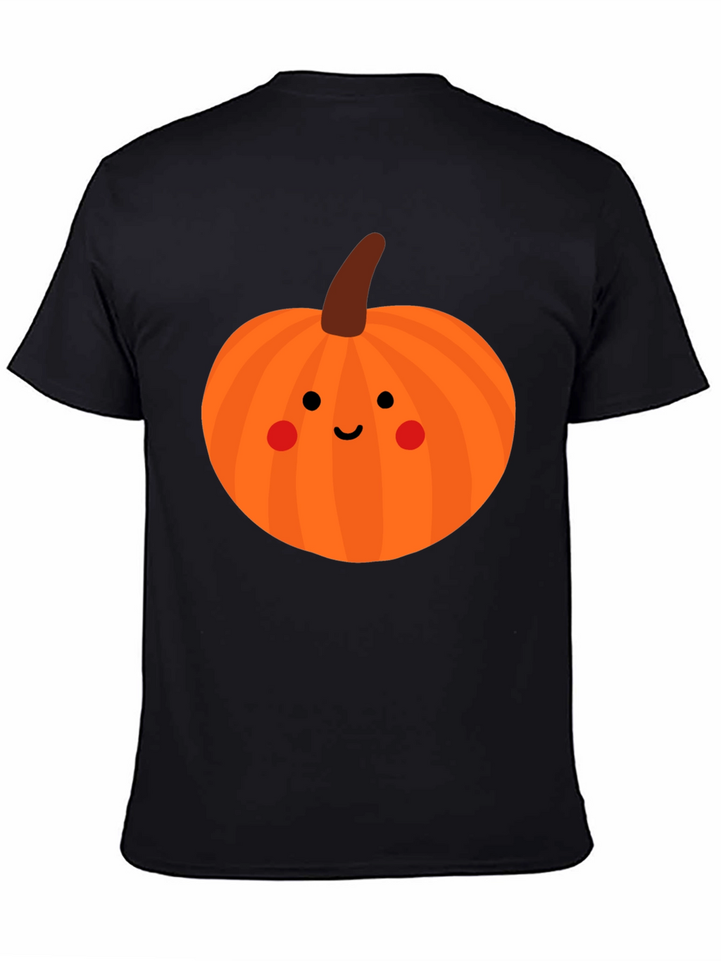 Cute Pumpkin Face Black T-Shirt - Halloween Apparel