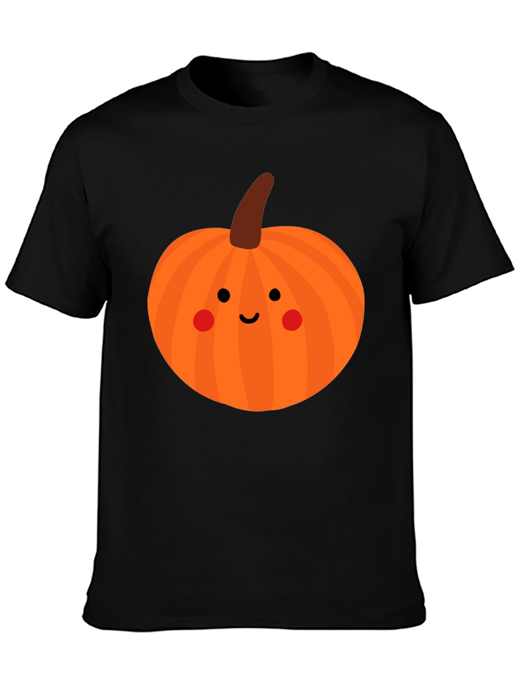 Cute Pumpkin Face Black T-Shirt - Halloween Apparel