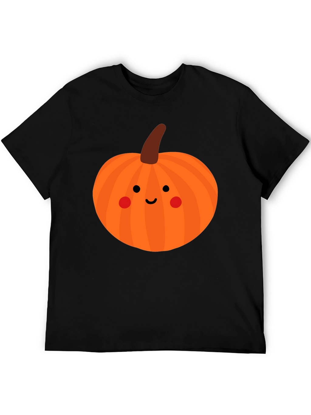 Cute Pumpkin Face Black T-Shirt - Halloween Apparel