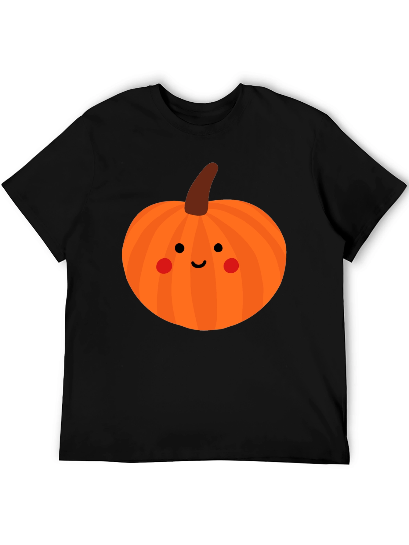 Cute Pumpkin Face Black T-Shirt - Halloween Apparel