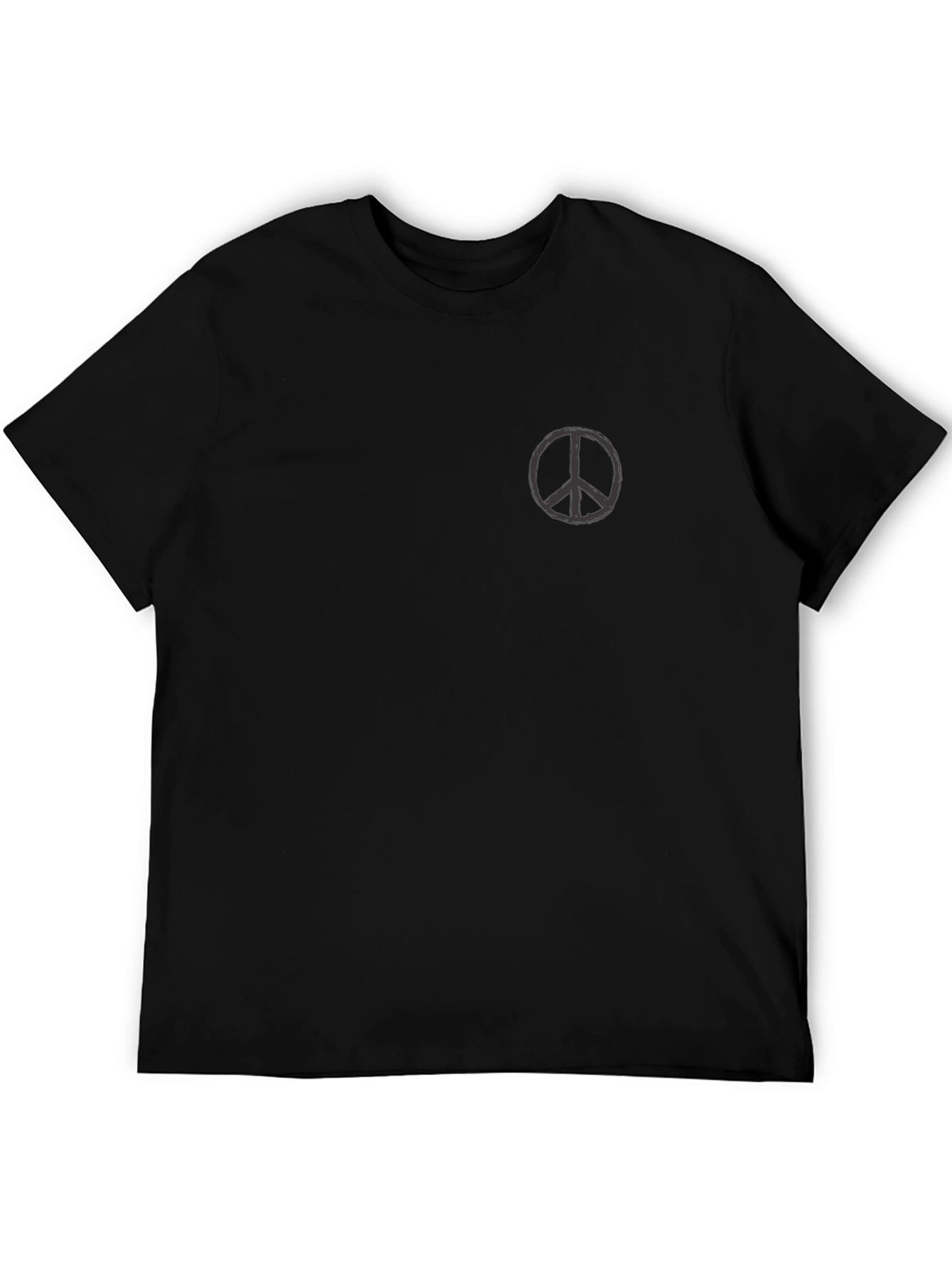 Black Peace Sign T-Shirt - Soft Cotton Blend