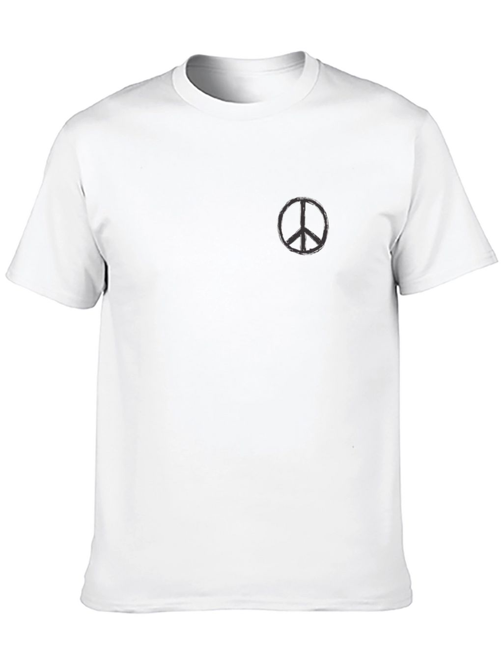 Black Peace Sign T-Shirt - Soft Cotton Blend