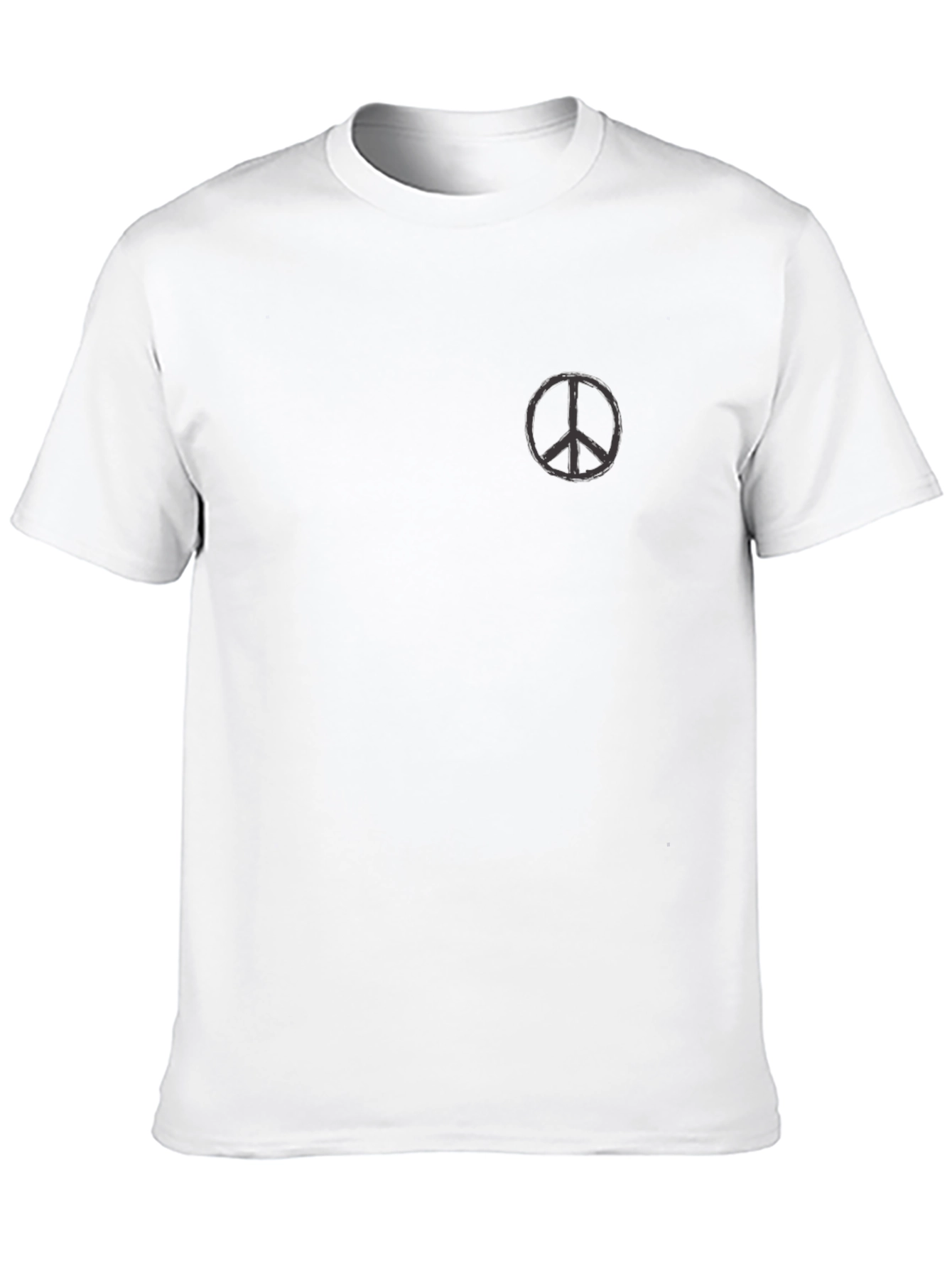 Black Peace Sign T-Shirt - Soft Cotton Blend