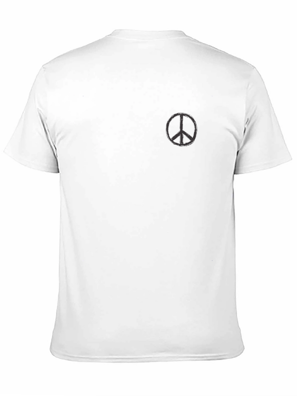 Black Peace Sign T-Shirt - Soft Cotton Blend