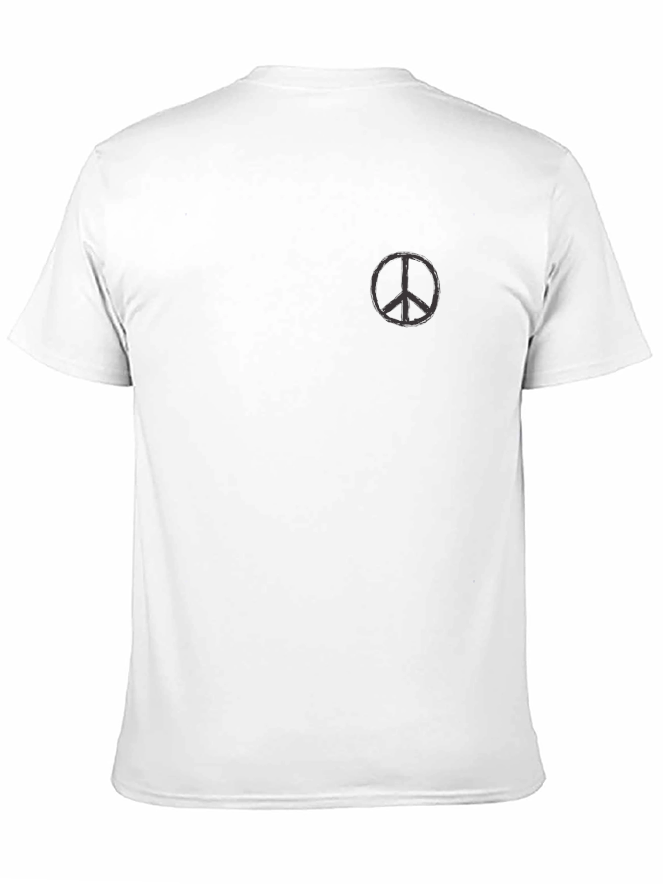 Black Peace Sign T-Shirt - Soft Cotton Blend