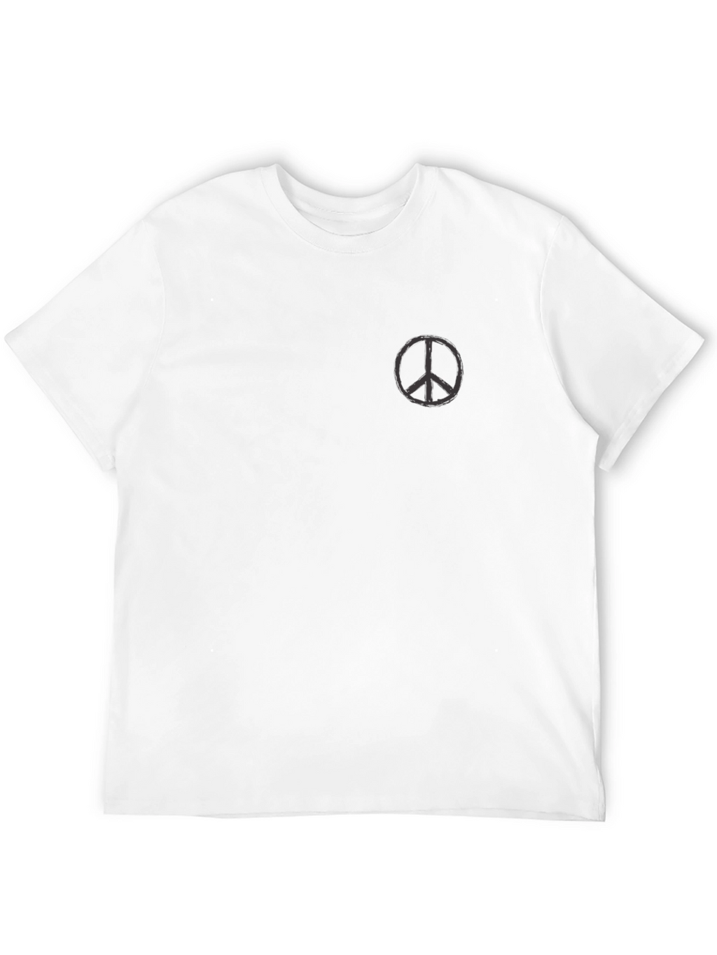 Black Peace Sign T-Shirt - Soft Cotton Blend