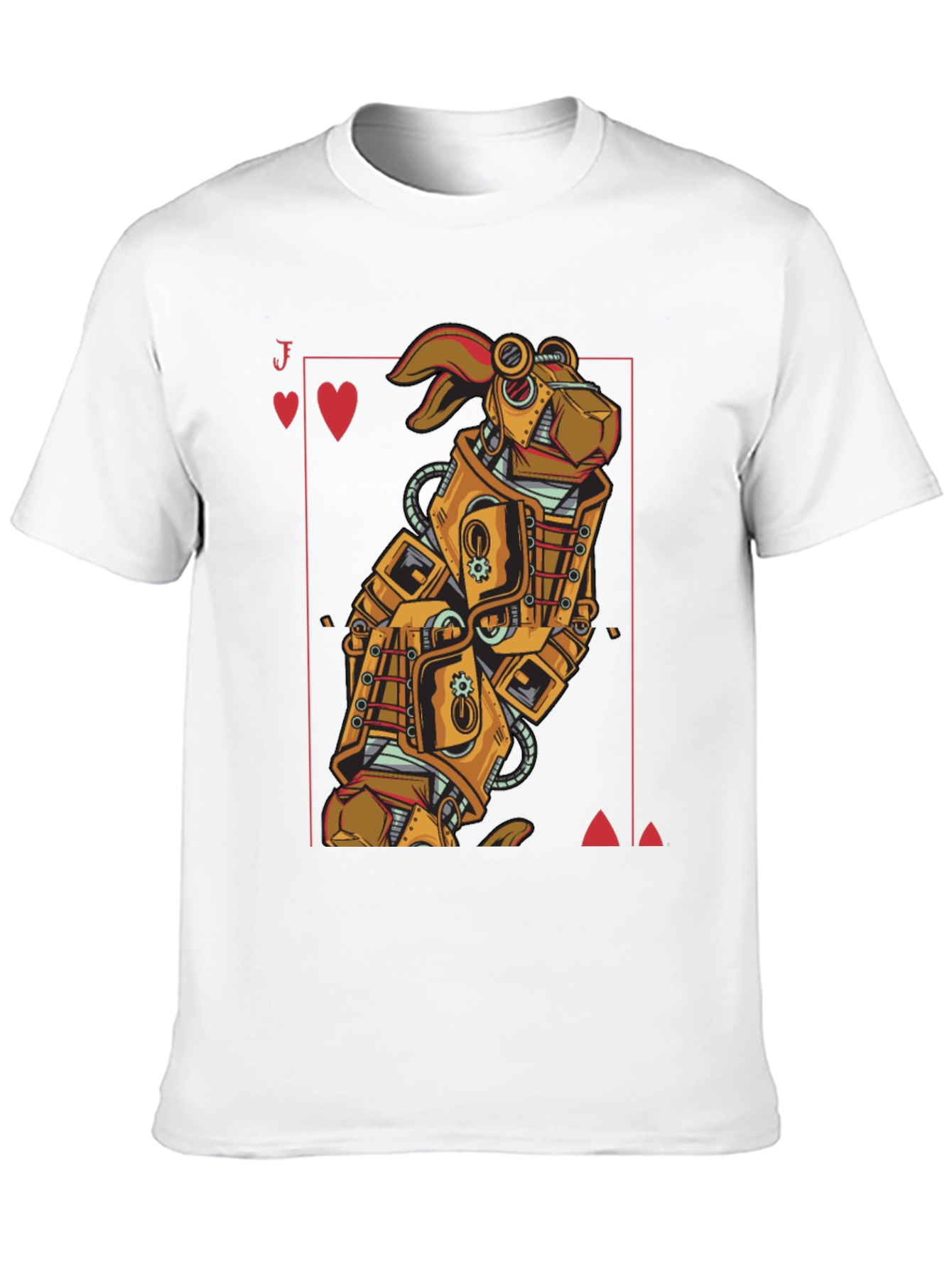 Steampunk Robot Rabbit T-Shirt - Jack of Hearts