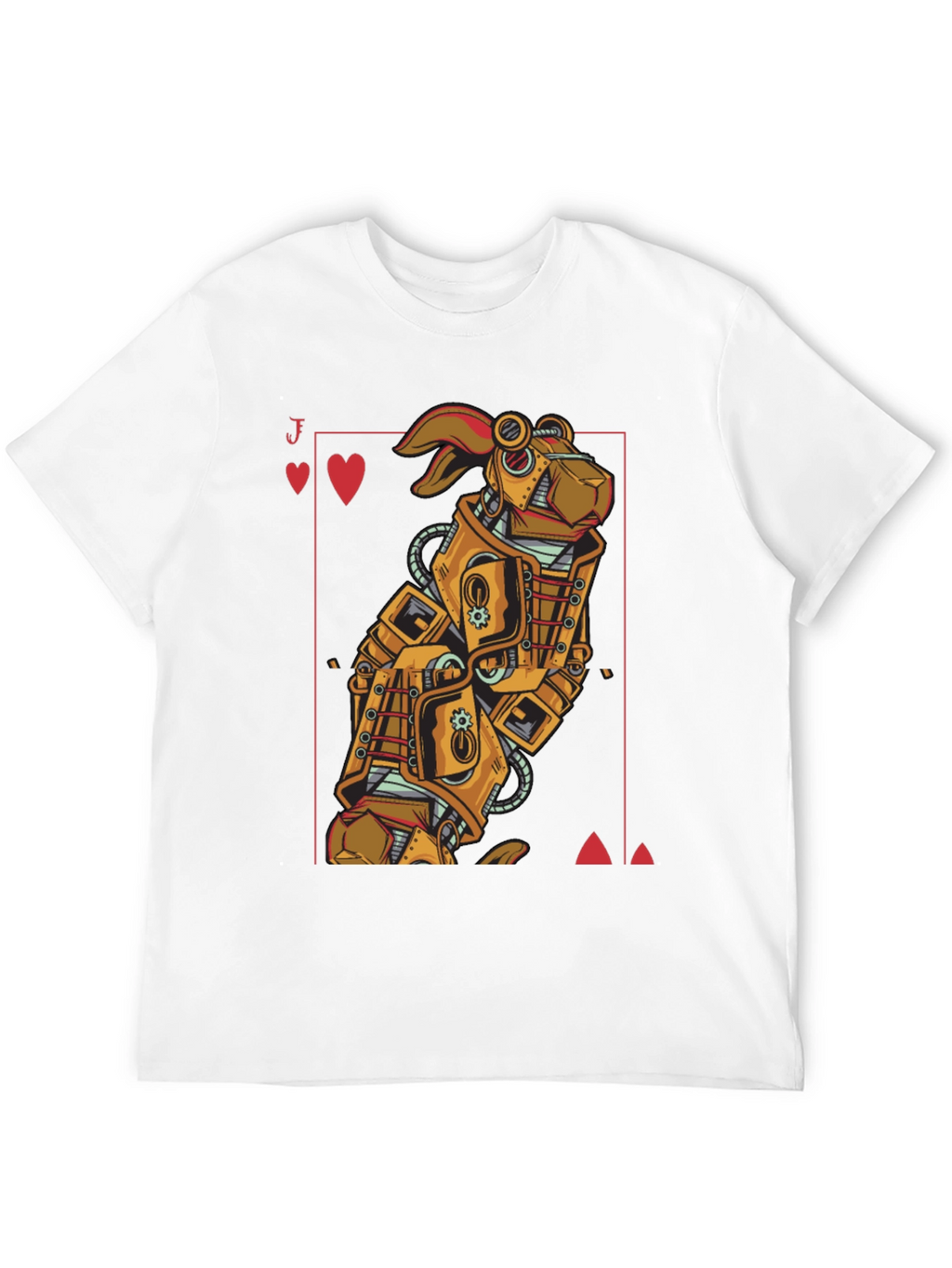 Steampunk Robot Rabbit T-Shirt - Jack of Hearts