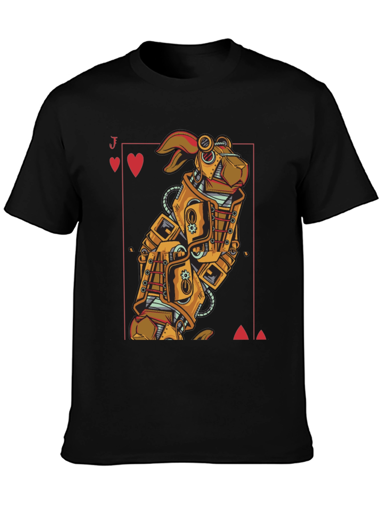 Steampunk Robot Rabbit T-Shirt - Jack of Hearts