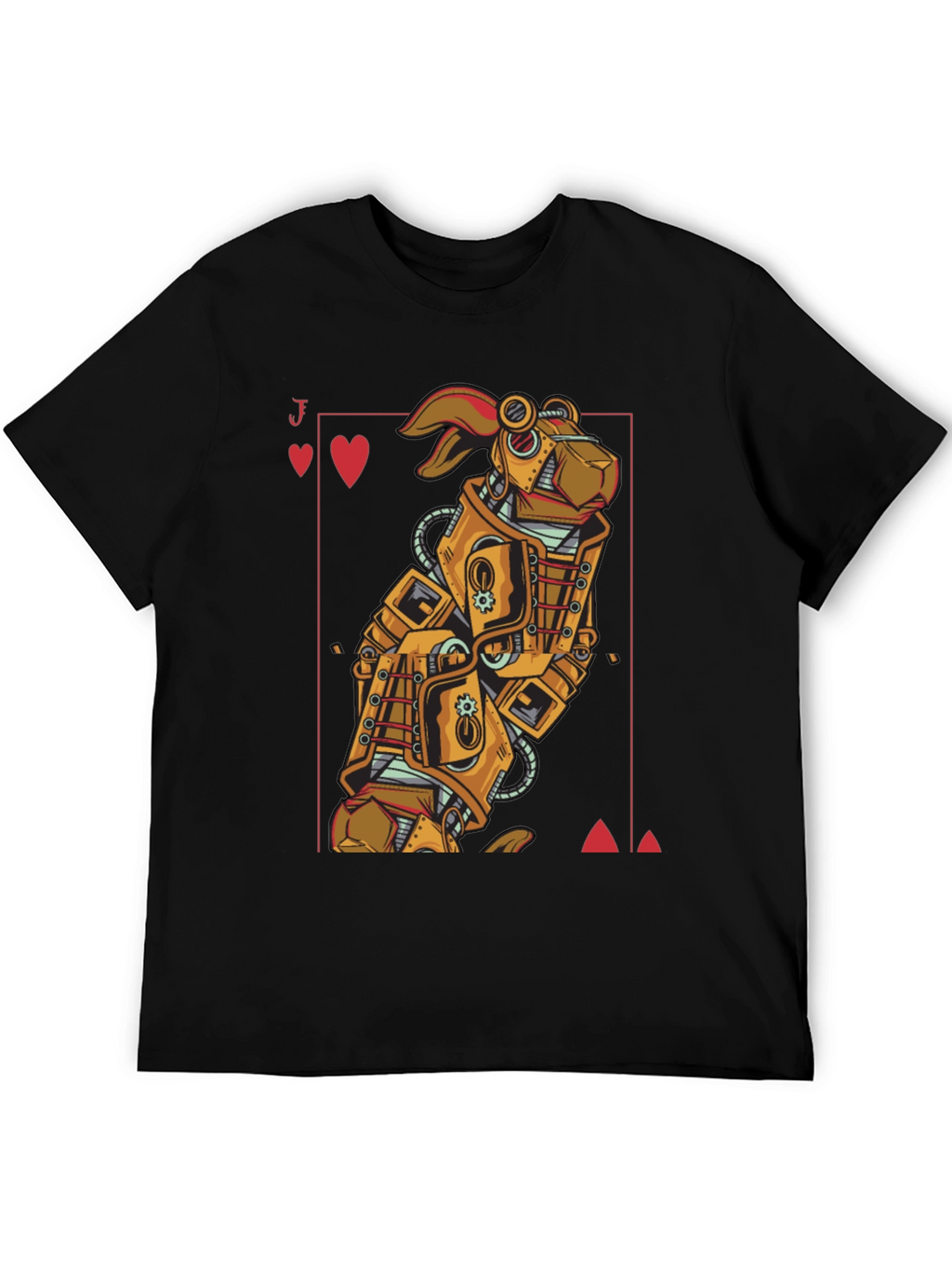 Steampunk Robot Rabbit T-Shirt - Jack of Hearts
