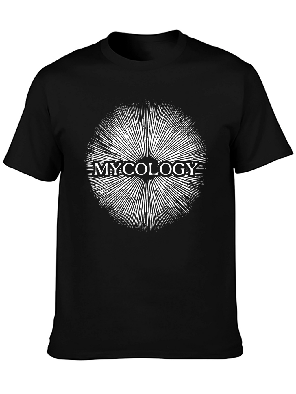 Mycology Fungus Black Graphic T-Shirt