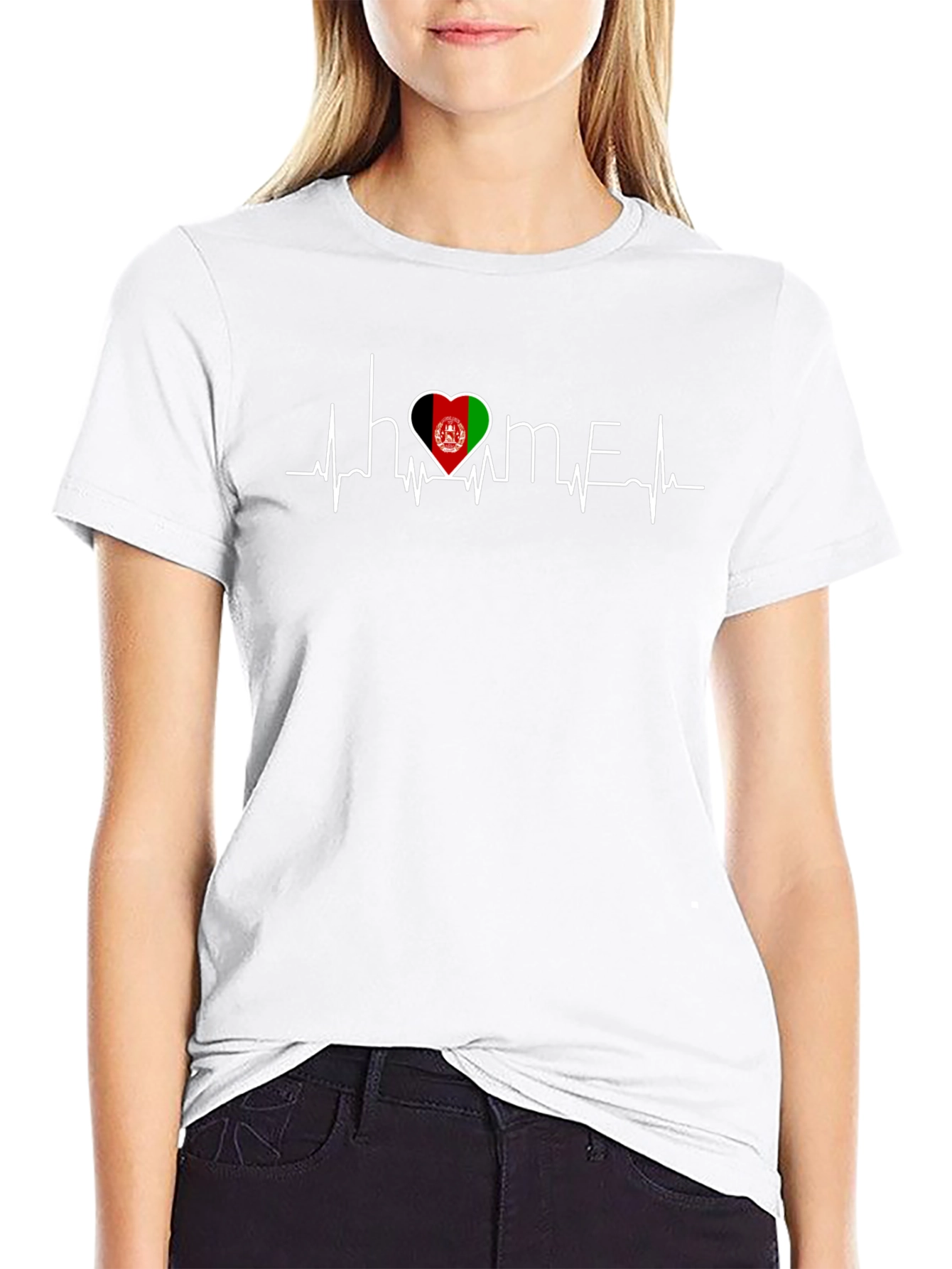 Home Afghanistan Heartbeat T-Shirt - Black