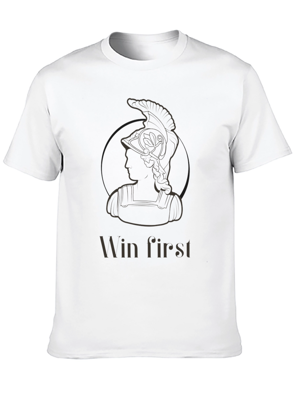 Win First Spartan Graphic Tee - Mens Black T-Shirt