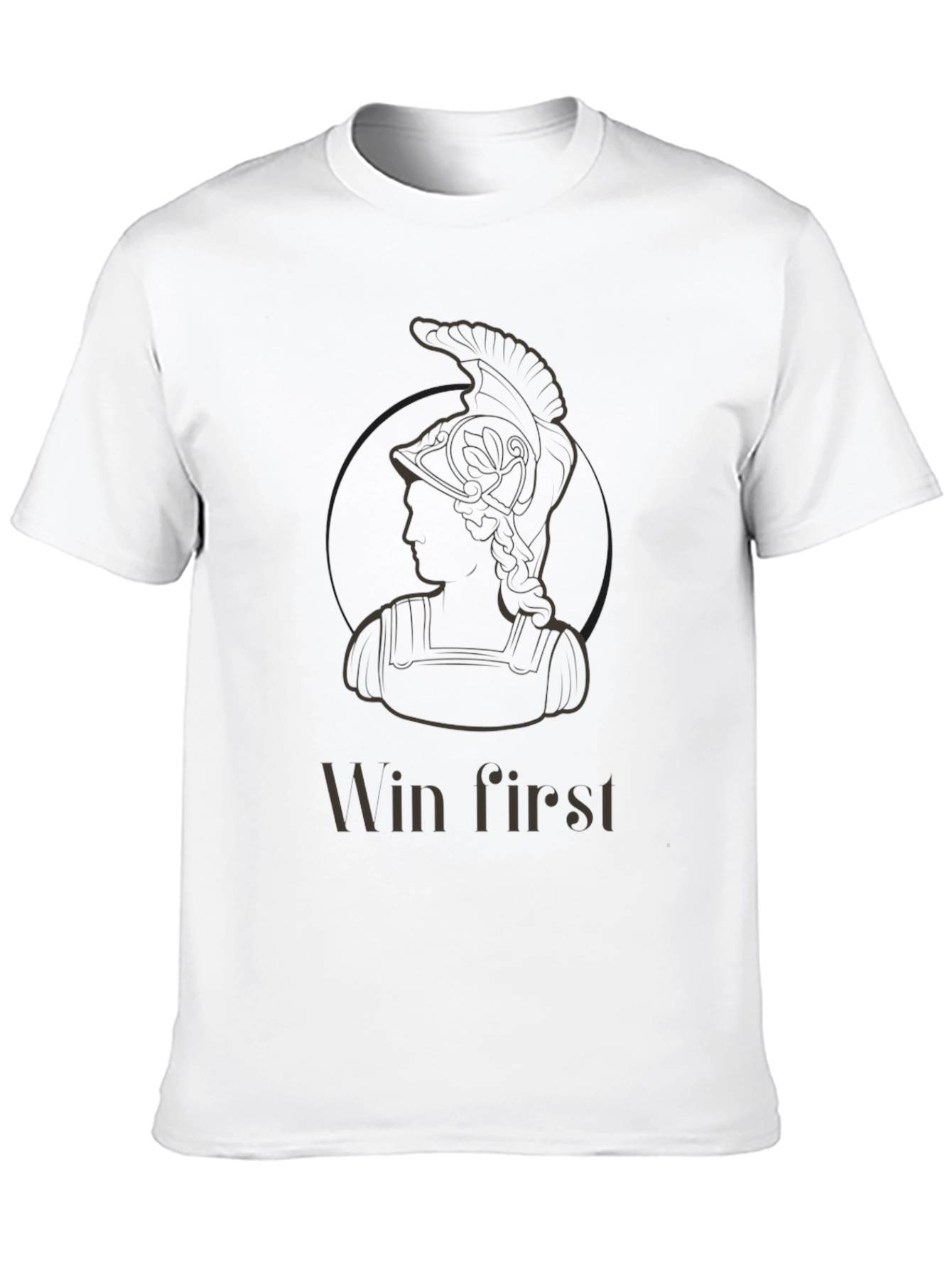 Win First Spartan Graphic Tee - Mens Black T-Shirt