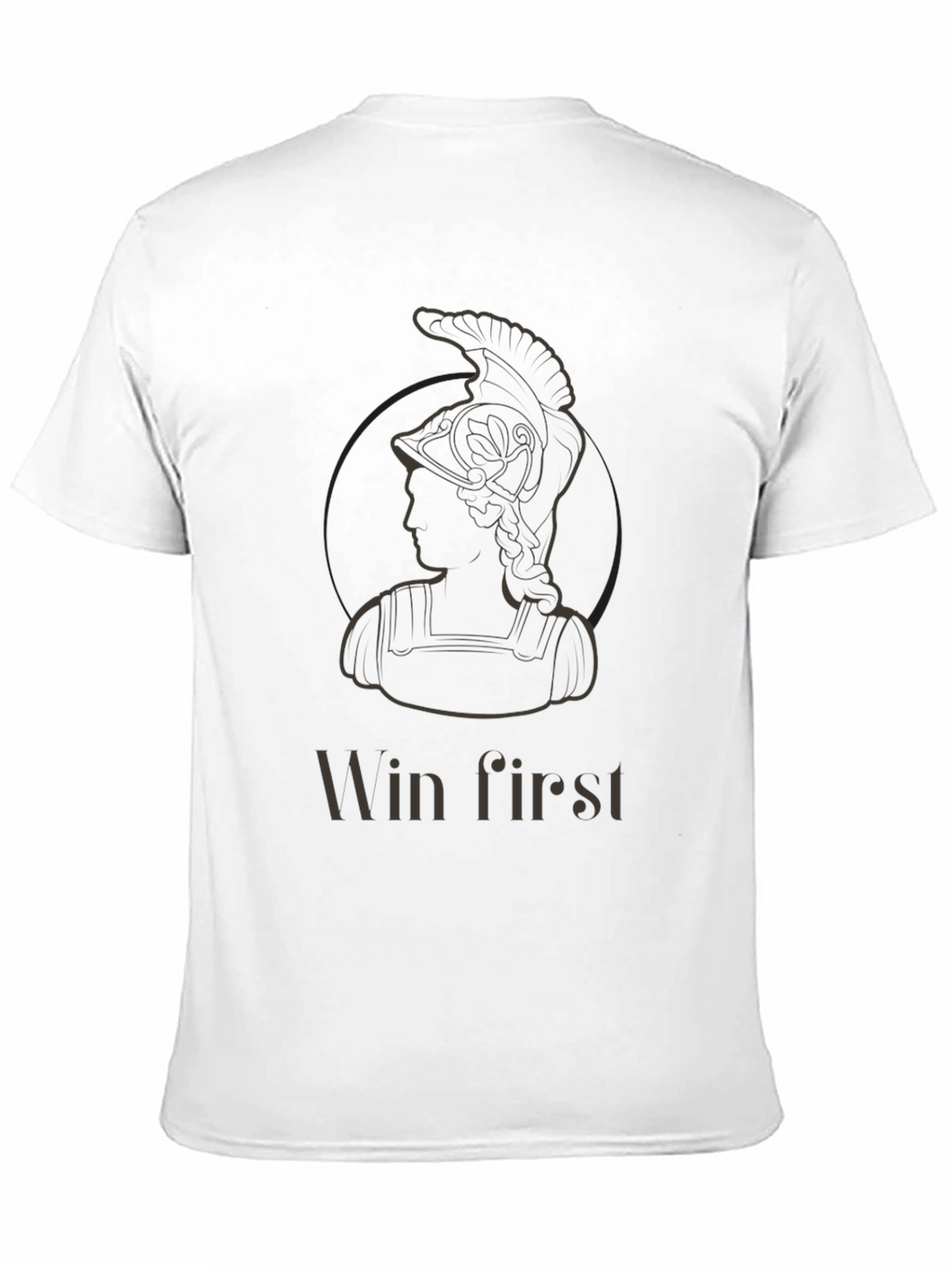 Win First Spartan Graphic Tee - Mens Black T-Shirt