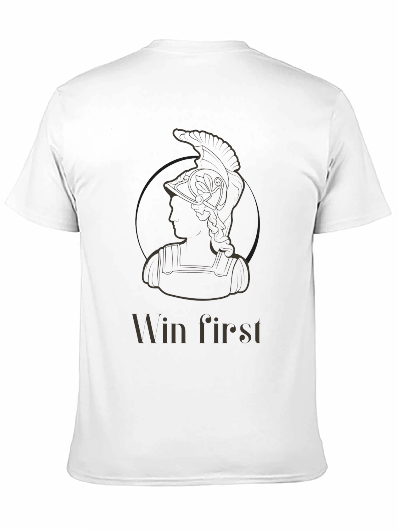 Win First Spartan Graphic Tee - Mens Black T-Shirt