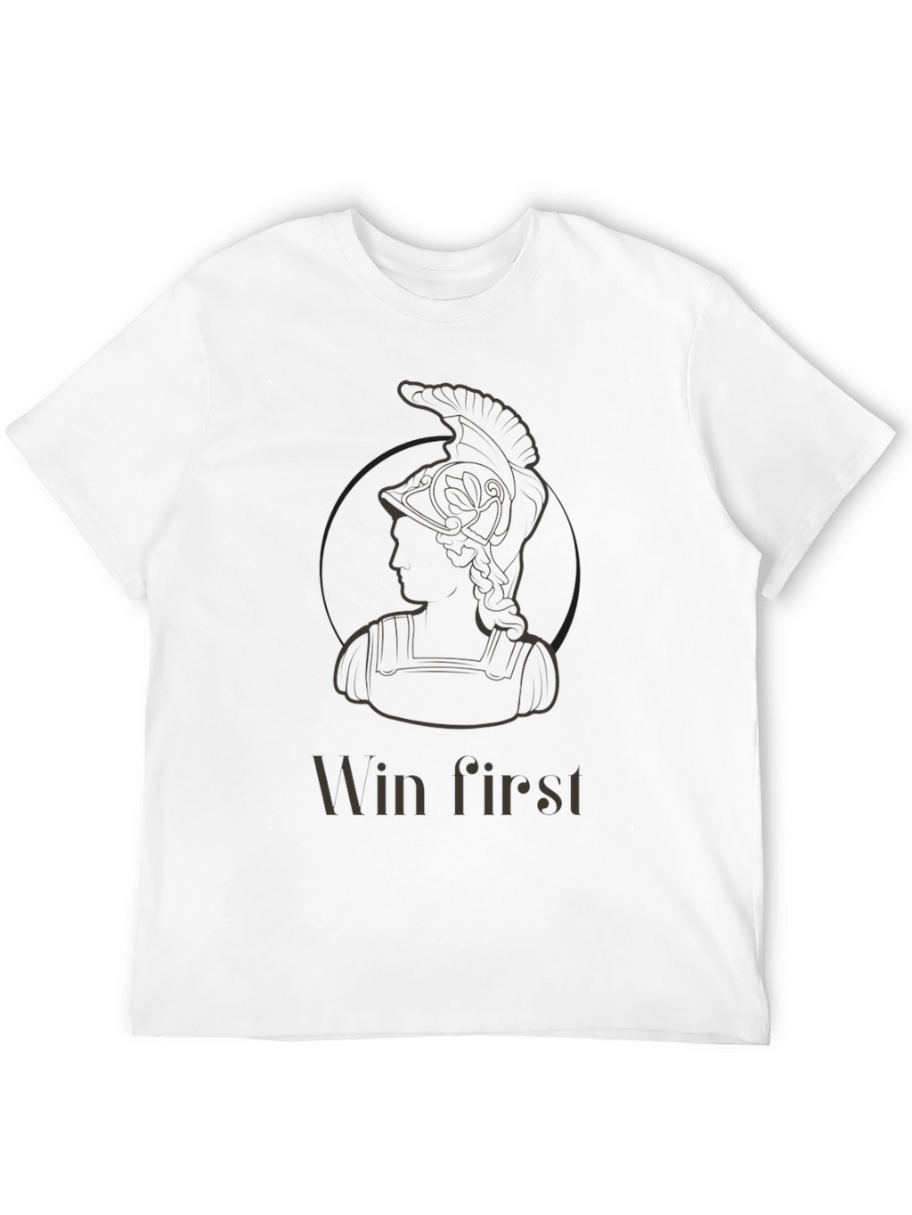 Win First Spartan Graphic Tee - Mens Black T-Shirt