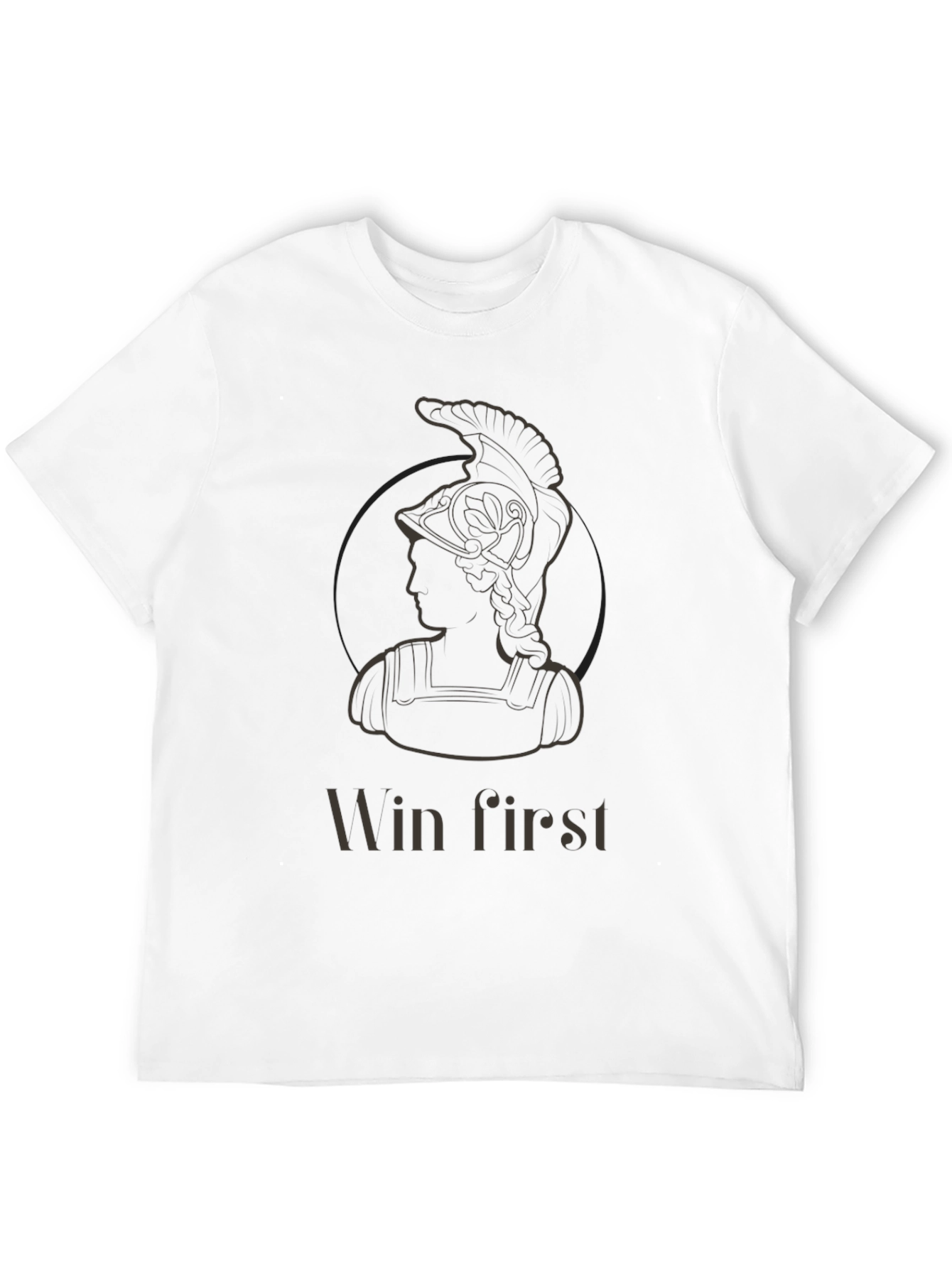Win First Spartan Graphic Tee - Mens Black T-Shirt