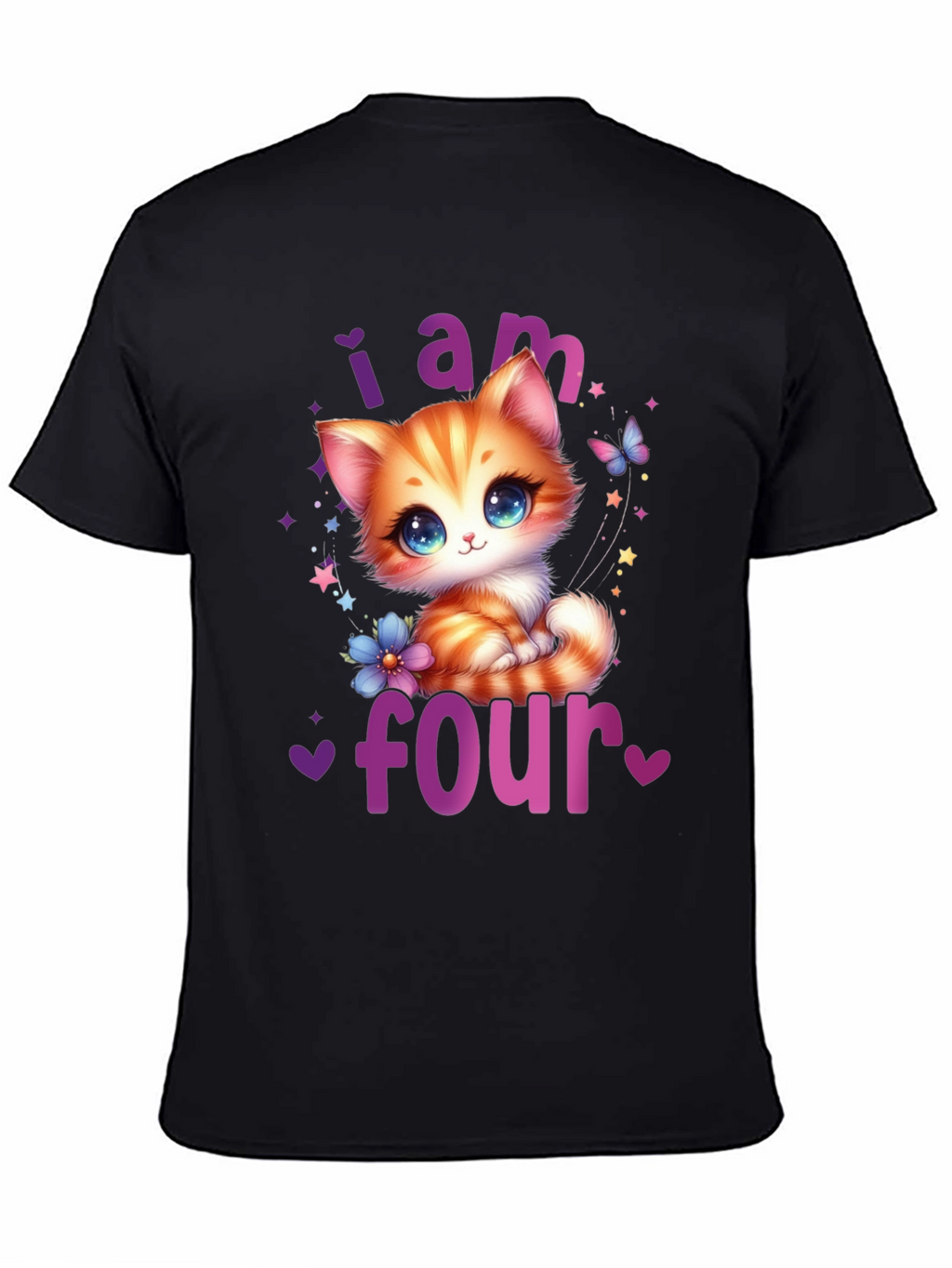 Cute Kitten 4th Birthday T-Shirt