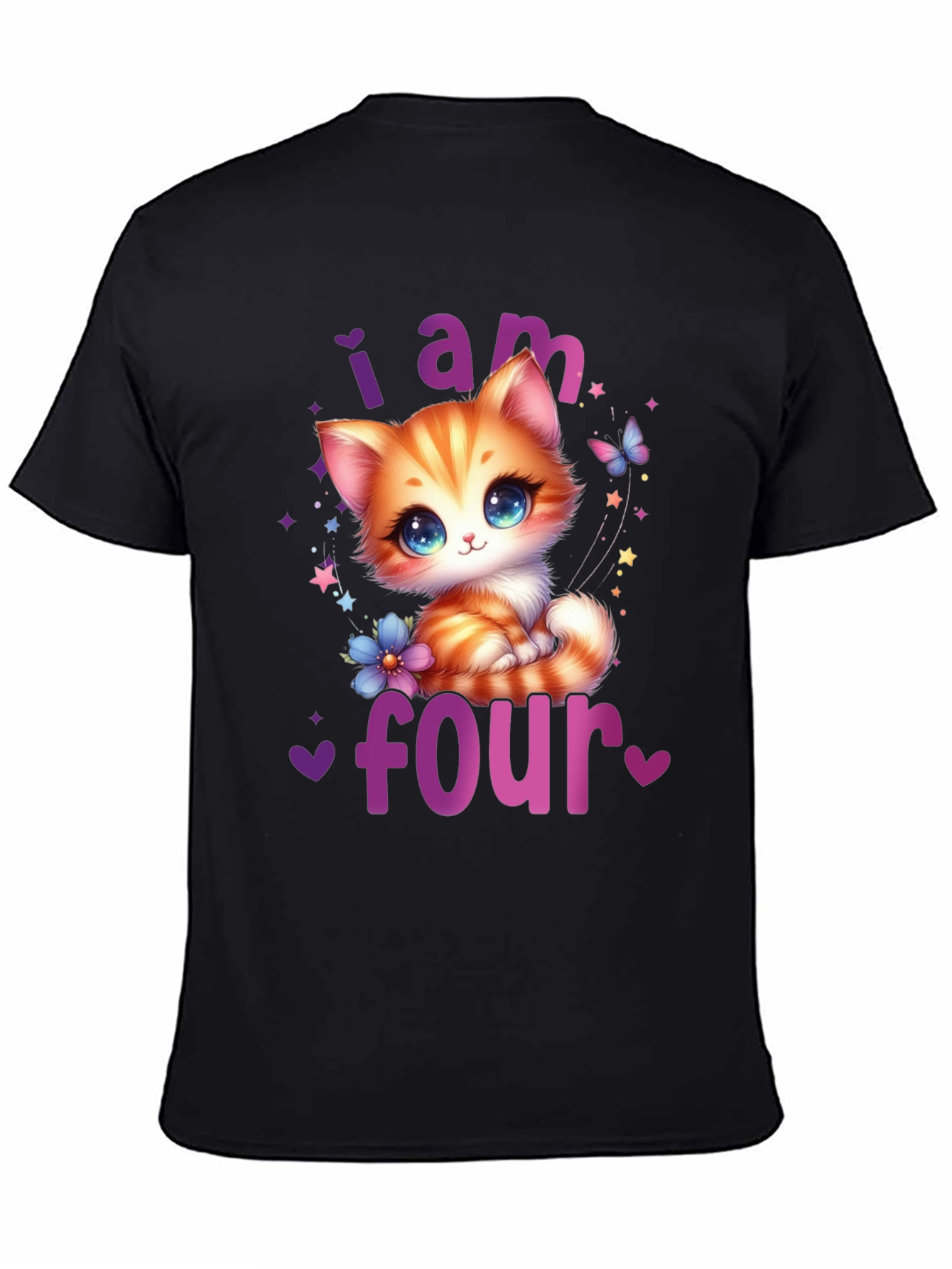 Cute Kitten 4th Birthday T-Shirt