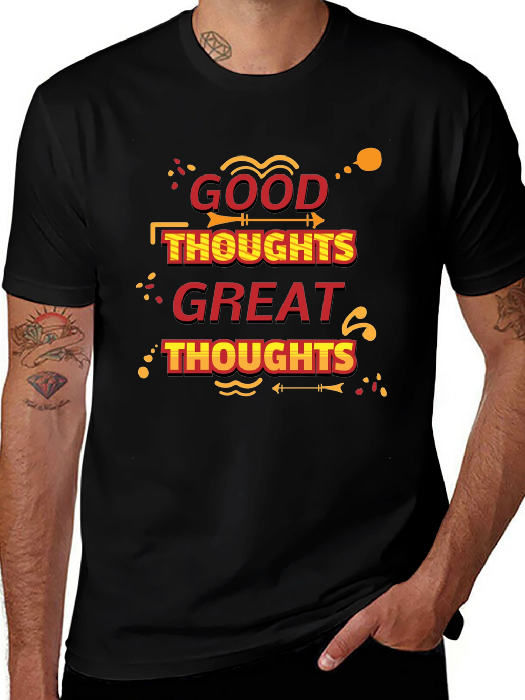 Good Thoughts Great Thoughts Black T-Shirt