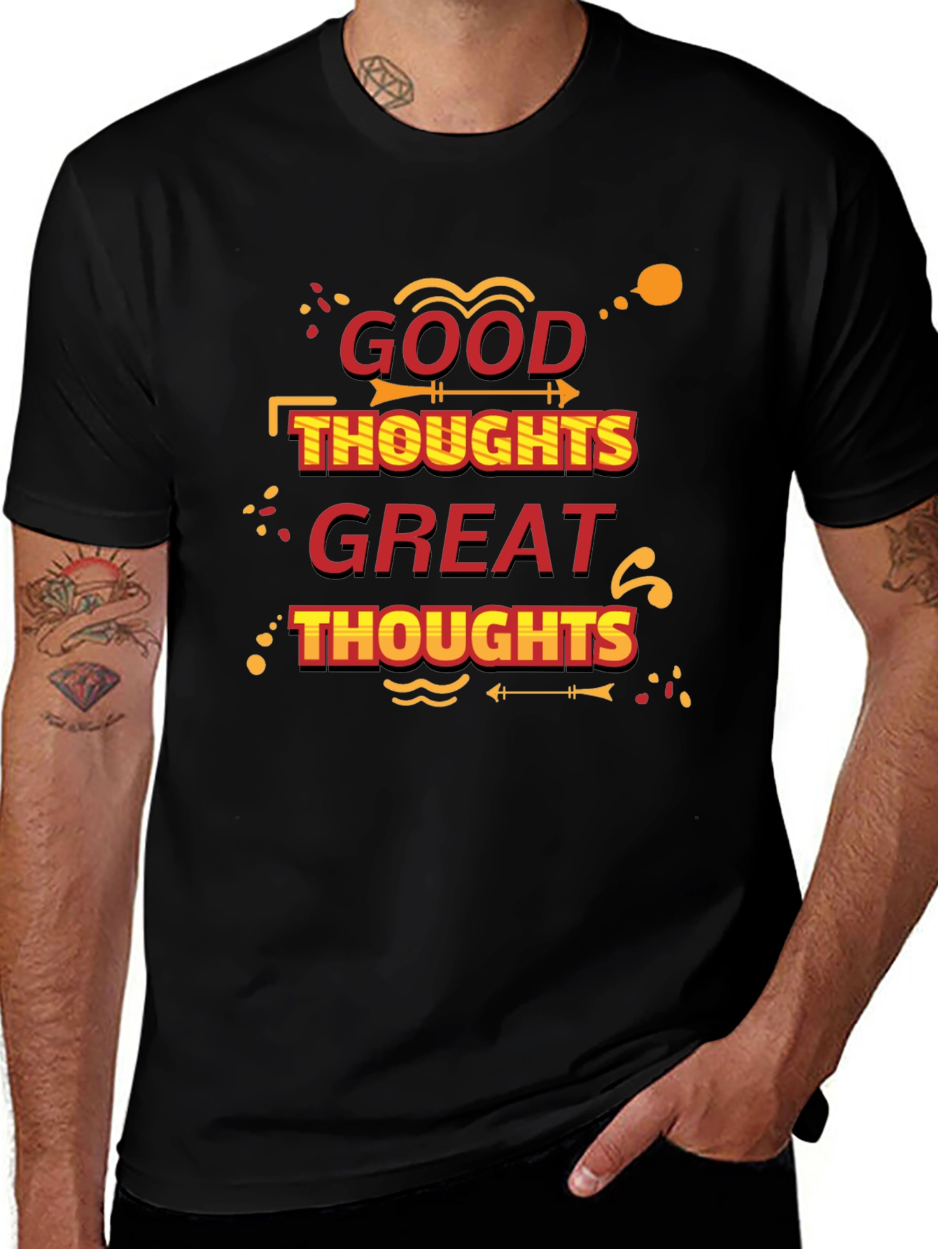 Good Thoughts Great Thoughts Black T-Shirt