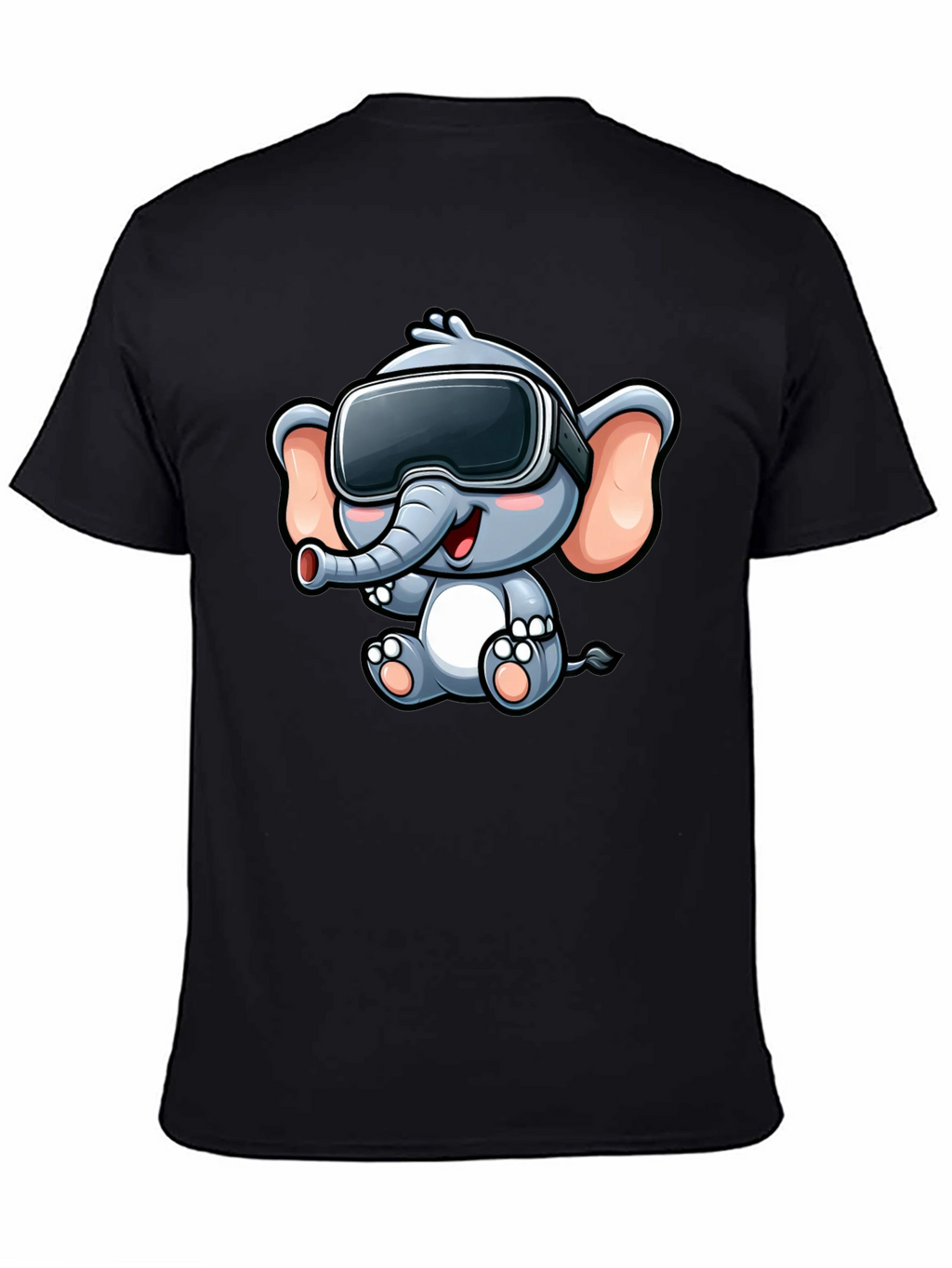 VR Elephant T-Shirt - Cute Cartoon Design