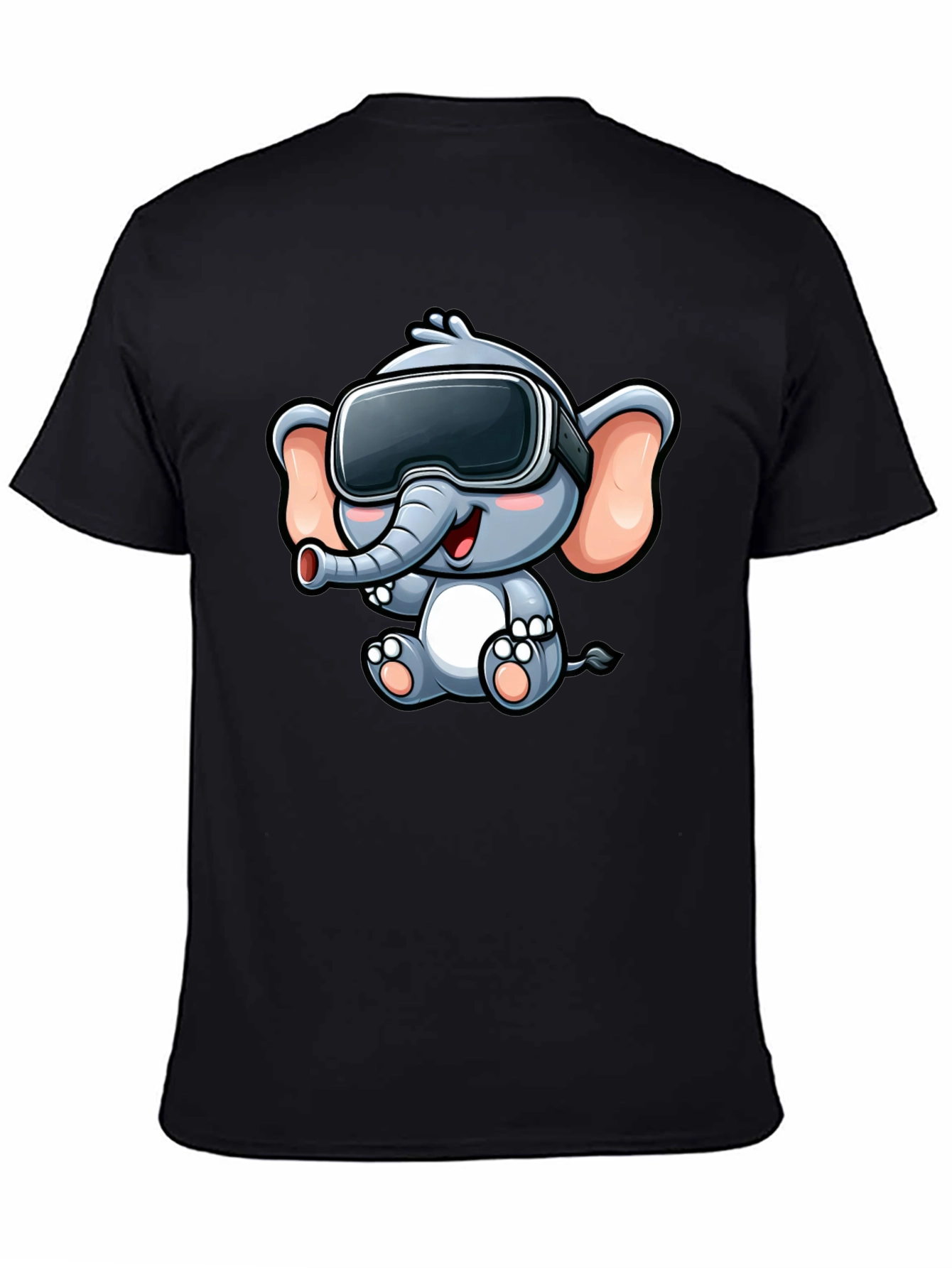 VR Elephant T-Shirt - Cute Cartoon Design