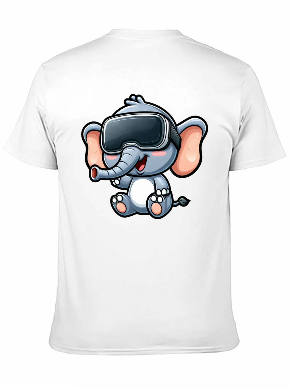 VR Elephant T-Shirt - Cute Cartoon Design