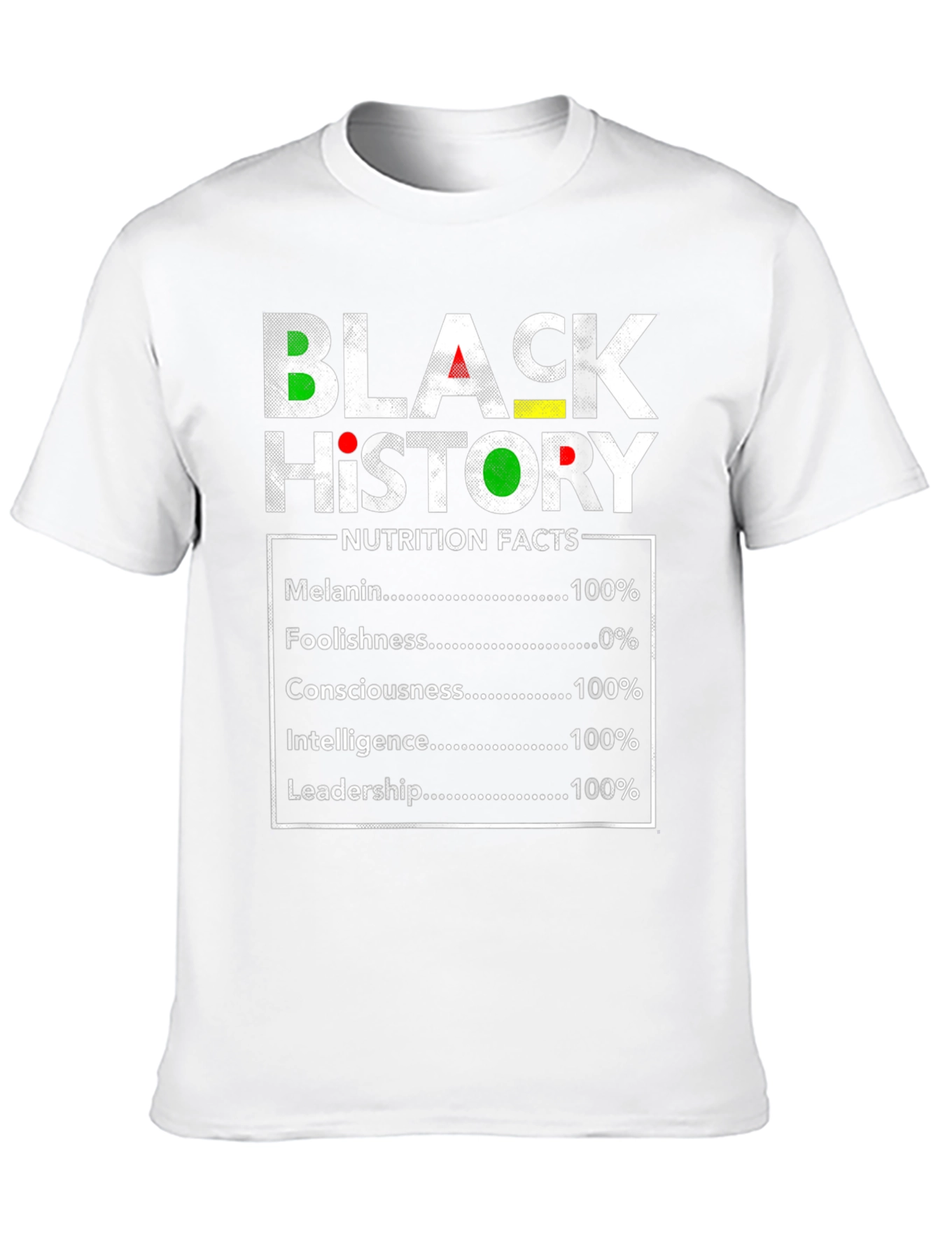 Black History Nutrition Facts T-Shirt