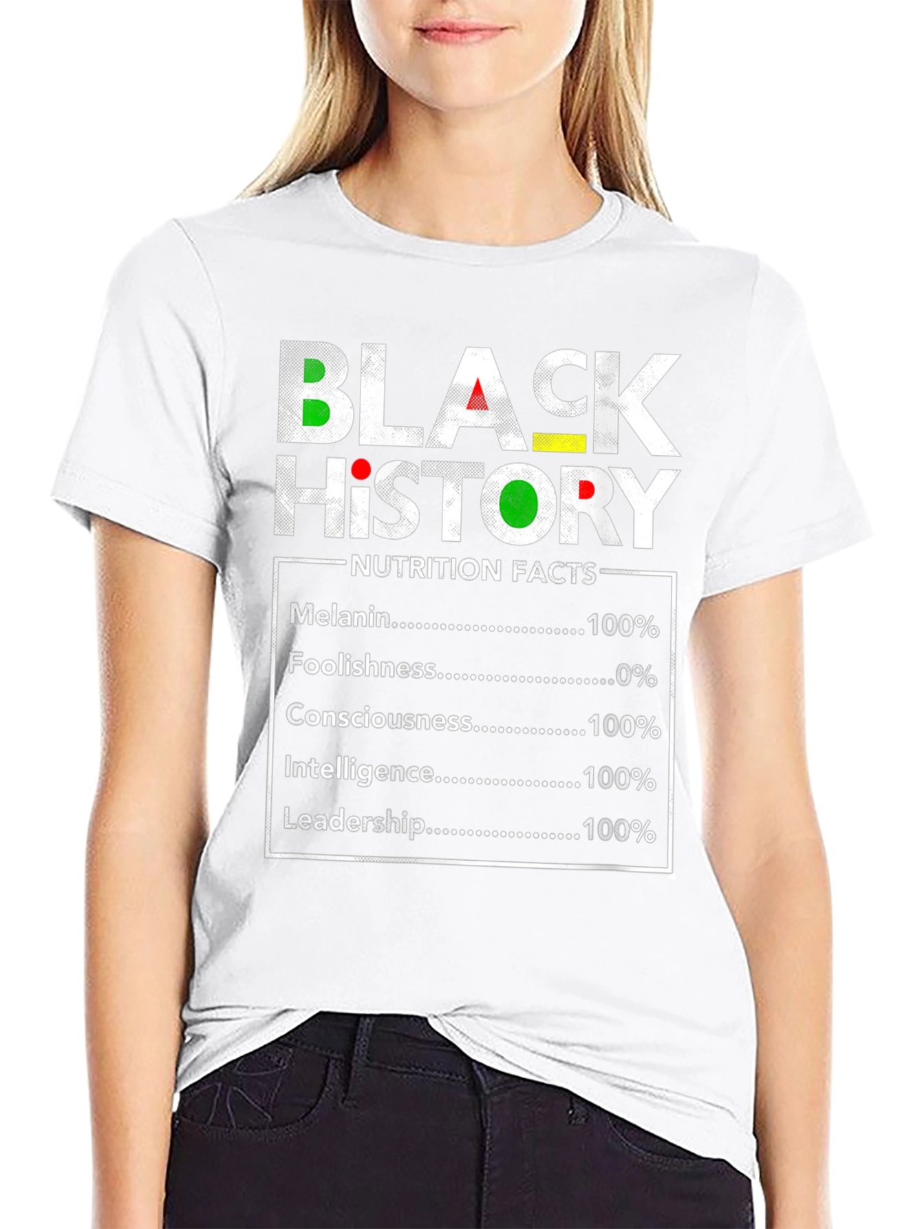 Black History Nutrition Facts T-Shirt