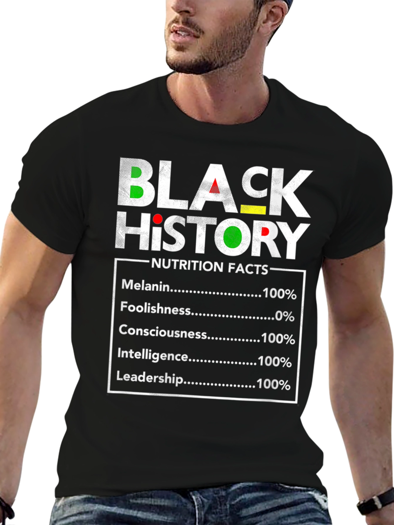 Black History Nutrition Facts T-Shirt