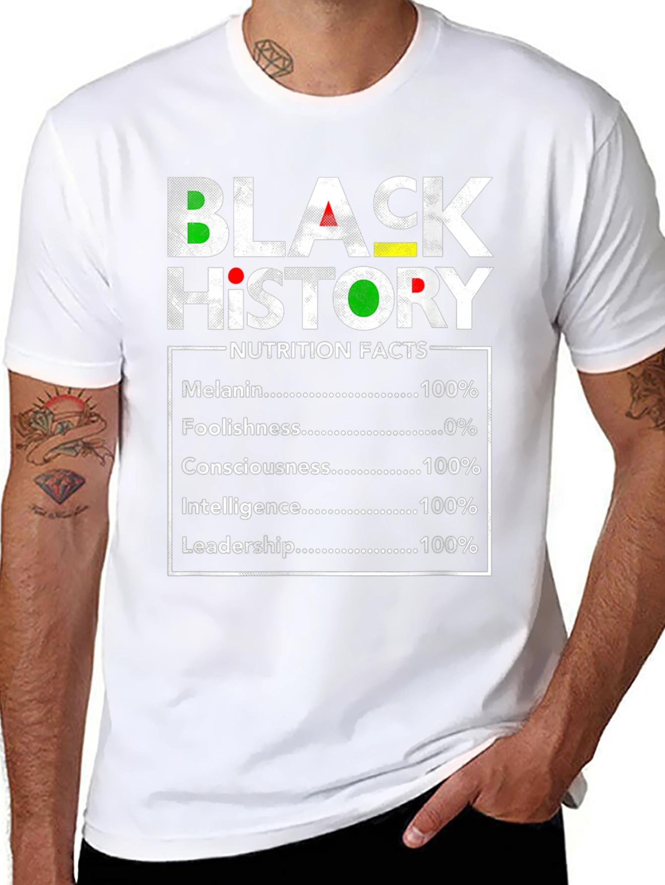 Black History Nutrition Facts T-Shirt