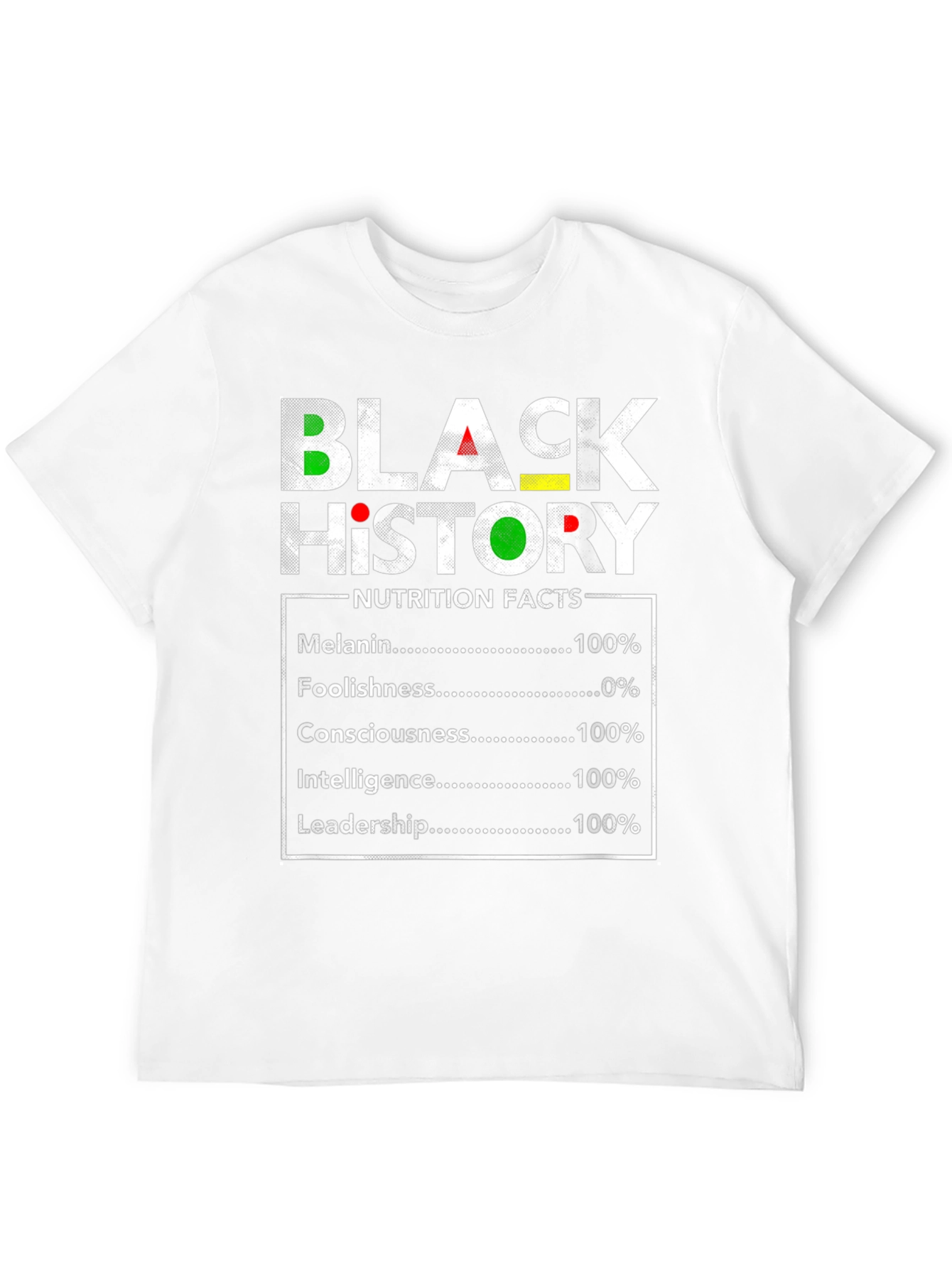Black History Nutrition Facts T-Shirt