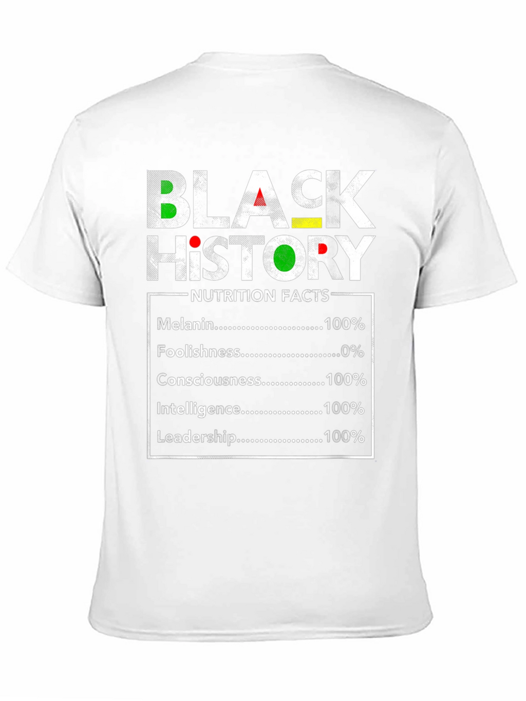 Black History Nutrition Facts T-Shirt