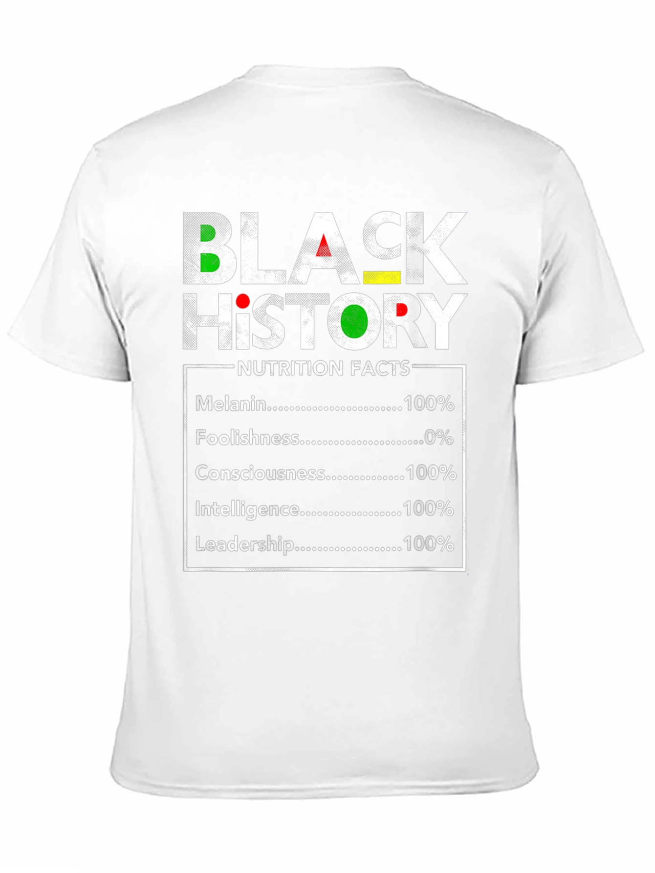 Black History Nutrition Facts T-Shirt