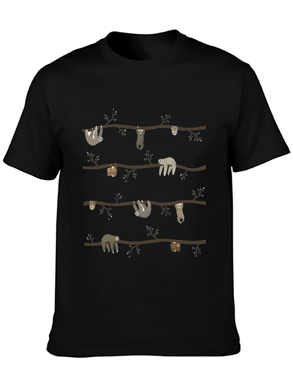 Sloth on Branches Graphic Tee - Relaxed Style