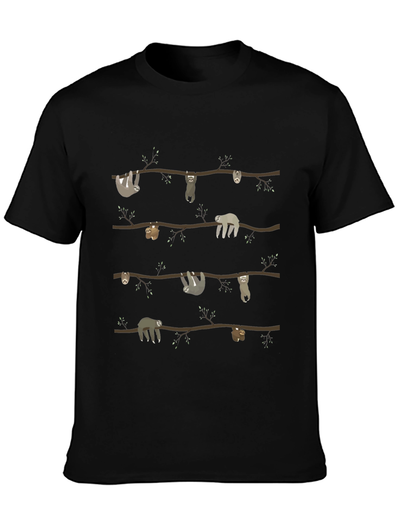 Sloth on Branches Graphic Tee - Relaxed Style