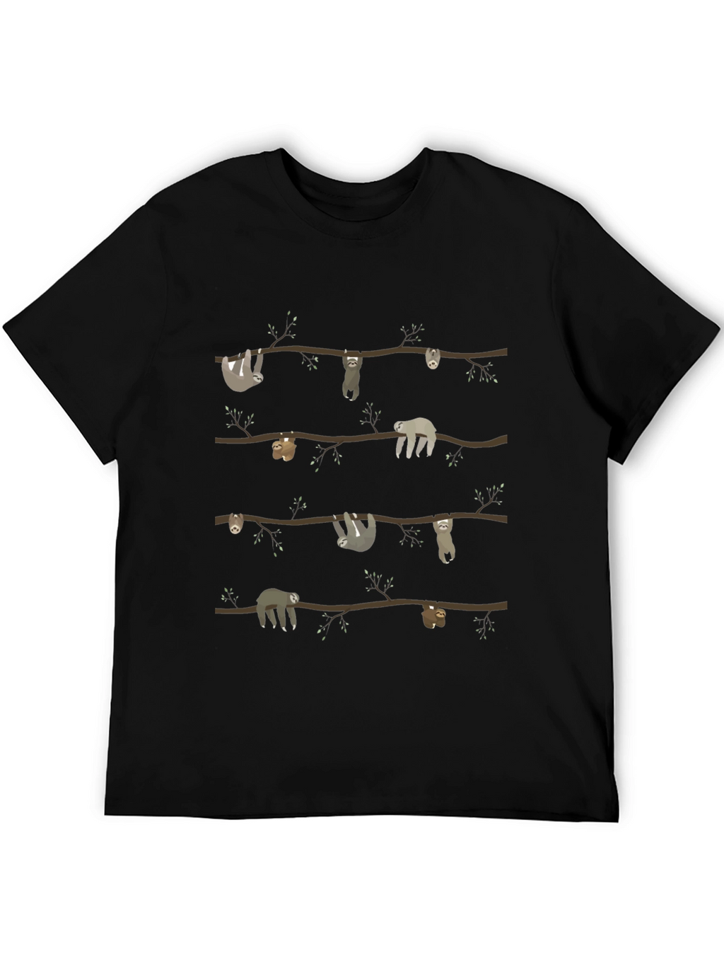 Sloth on Branches Graphic Tee - Relaxed Style