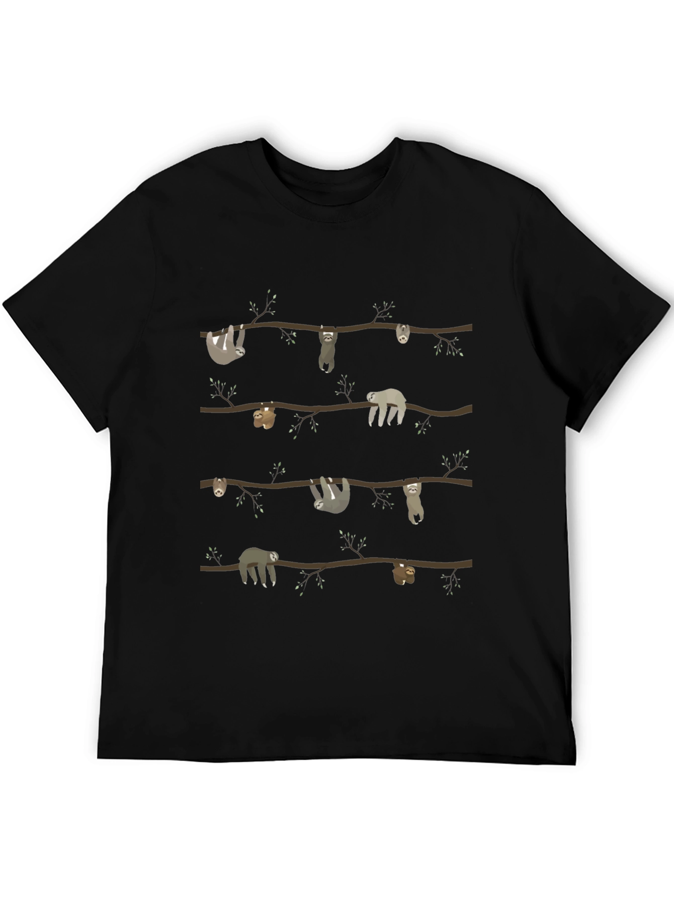 Sloth on Branches Graphic Tee - Relaxed Style