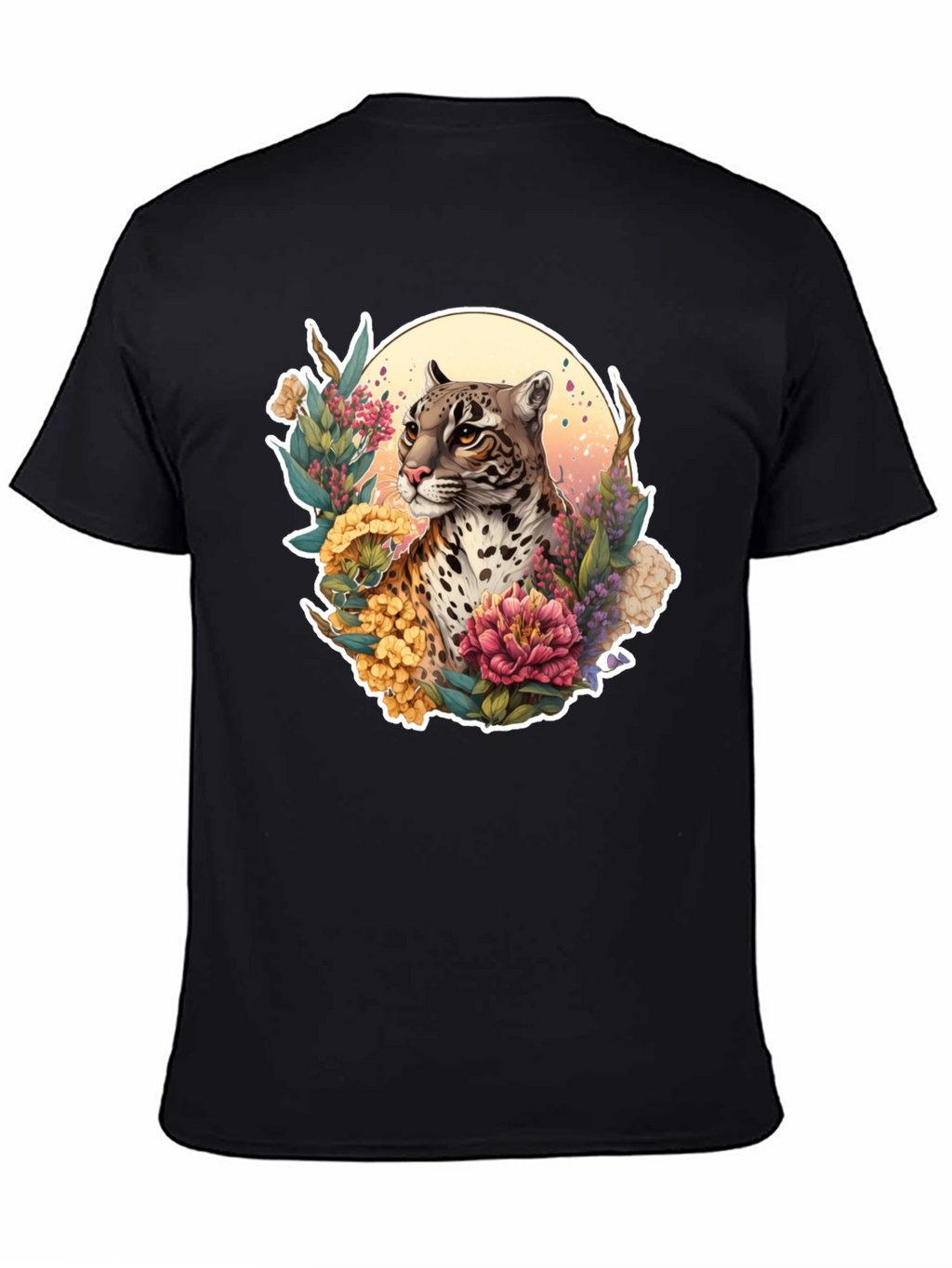 Ocelot Floral T-Shirt - Nature Inspired Design