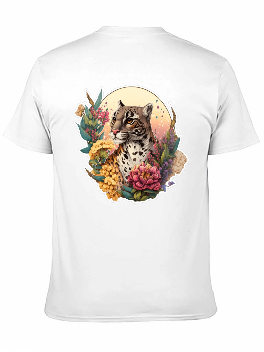 Ocelot Floral T-Shirt - Nature Inspired Design