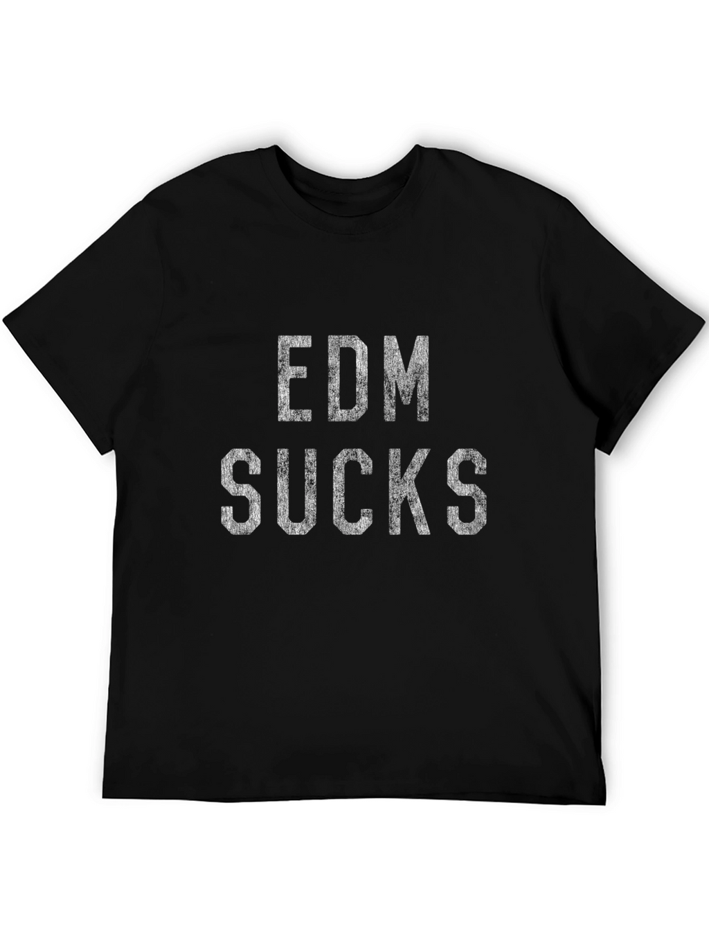 EDM Sucks Black Cotton T-Shirt